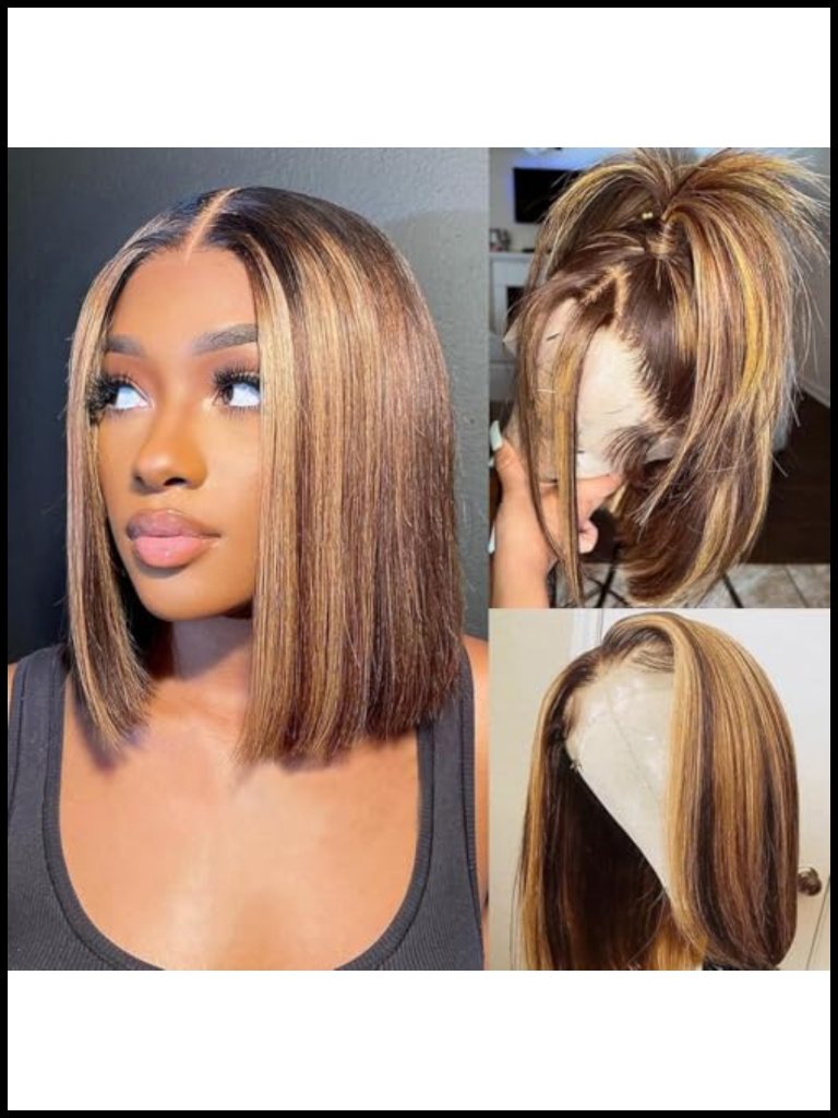 12 Inch Straight Bob Wig Human Hair 13x4 Lace Front